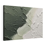 Cuadros Arte abstracto con texturas en verde y blanco
