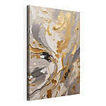 Cuadros Elegantes remolinos en plata y ámbar