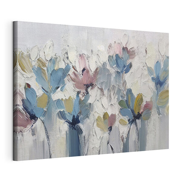 Cuadros Pintura de flores sobre una superficie blanca