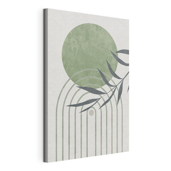 Cuadros Cuadros Papel pintado a rayas verdes y blancas (SKU: s36421)