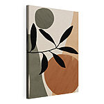 Cuadros Hojas y formas abstractas, estilo minimalista