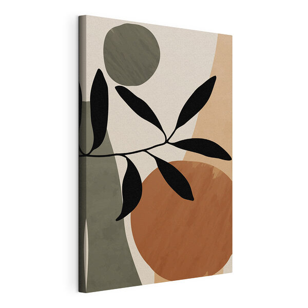 Hojas y formas abstractas, estilo minimalista Cuadros Hojas y formas abstractas, estilo minimalista
