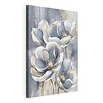 Cuadros Cuadro de flores sobre fondo gris