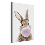 Cuadros Bunny hace una bola con chicle