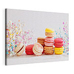 Cuadros Macarons de colores con delicadas flores