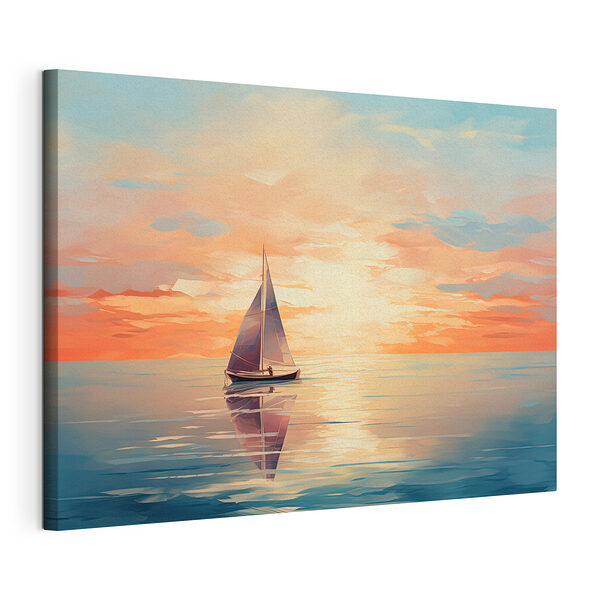 Cuadros Cuadros Reflejo de un barco en el agua (SKU: s38050)