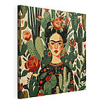 Cuadros Un toque floral entre los espinosos cactus