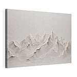 Cuadros Relieve blanco de una montaña