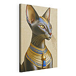 Cuadros Majestuoso felino con toques azules