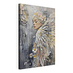 Cuadros Figura angelical con plumas superpuestas