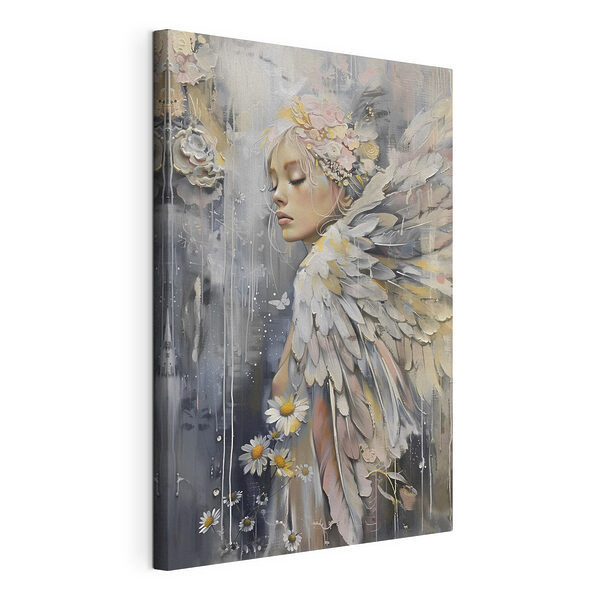 Cuadros Cuadros Figura angelical con plumas superpuestas (SKU: s38795)