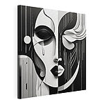 Cuadros Imagen en blanco y negro del rostro de una mujer