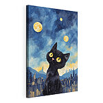 Cuadros Gato negro con ojos amarillos