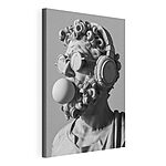 Cuadros Estatua de un hombre con auriculares y un chicle
