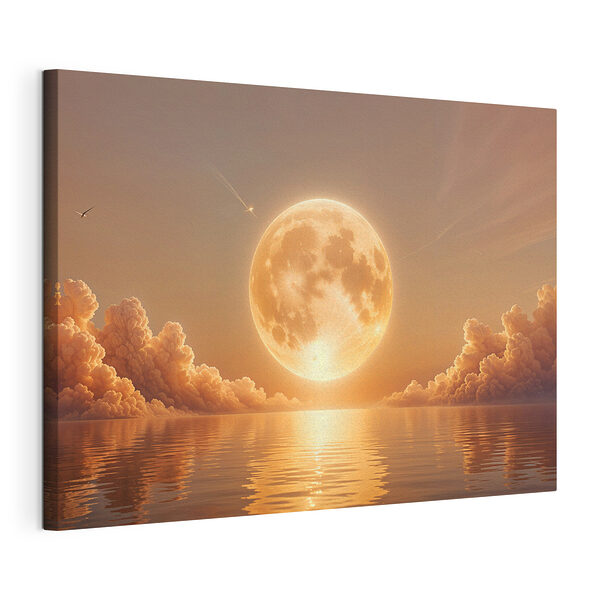 Cuadros La luna y las nubes en el cielo