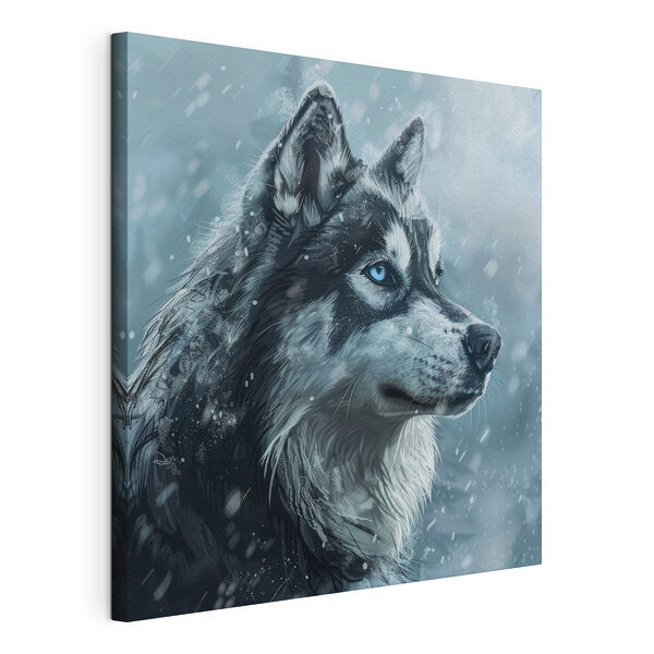 Cuadros Perro en la nieve