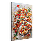 Cuadros Acuarela de una pizza