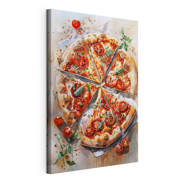 Acuarela de una pizza Cuadros Acuarela de una pizza