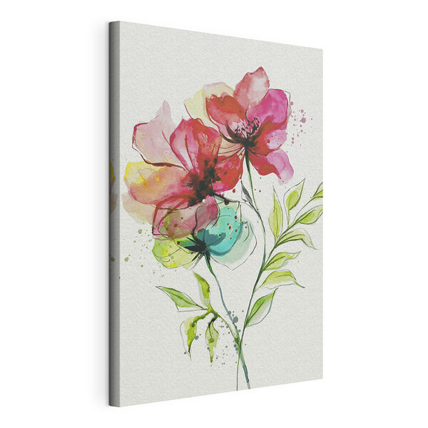 Pintura de flores y hojas Cuadros Pintura de flores y hojas
