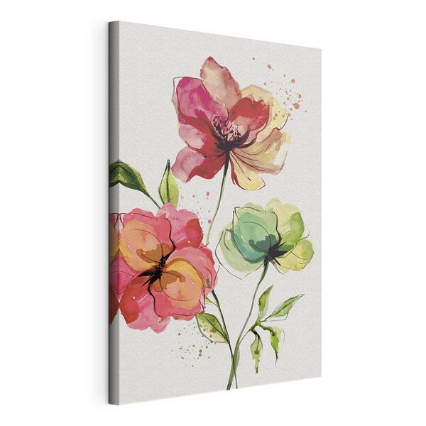 Pintura en acuarela de flores Cuadros Pintura en acuarela de flores