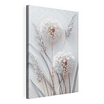Cuadros Flor blanca con hojas blancas