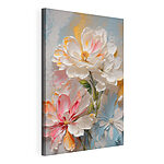Cuadros Flores en tonos pastel con un toque artístico
