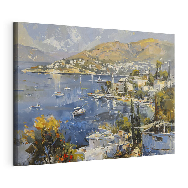 Cuadros Cuadros Cuadro en el que se representan una ciudad y una masa de agua (SKU: s39907)