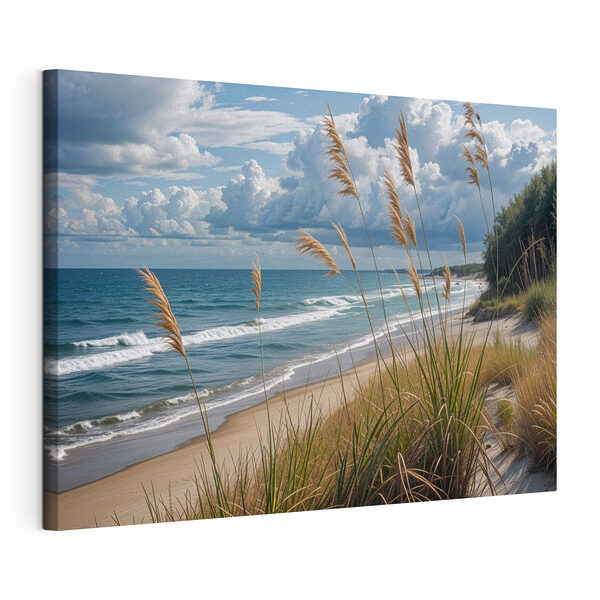 Cuadros Cuadros Playa con hierba alta y agua (SKU: s40161)