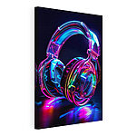 Cuadros Auriculares de colores sobre un fondo negro