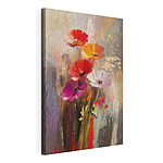 Cuadros Pintura de flores sobre una superficie de cristal