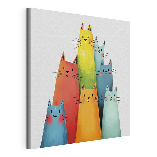 Grupo de gatos de diferentes colores Cuadros Grupo de gatos de diferentes colores