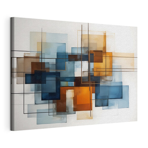 Cuadros Pintura de cuadrados y líneas