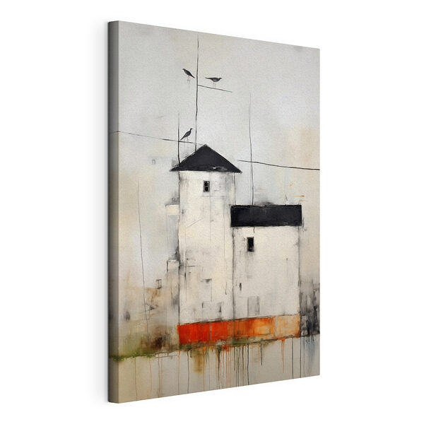 Cuadros Cuadros Pájaro en un edificio (SKU: s40685)
