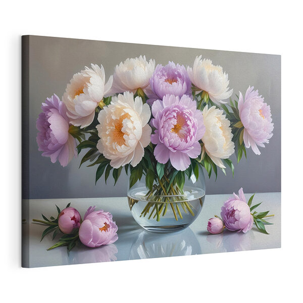 Cuadros Jarrón con flores sobre una mesa