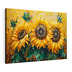 Cuadros Girasoles radiantes en plena floración artística