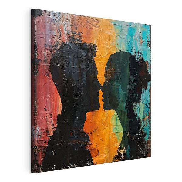 Un hombre y una mujer besándose Cuadros Un hombre y una mujer besándose