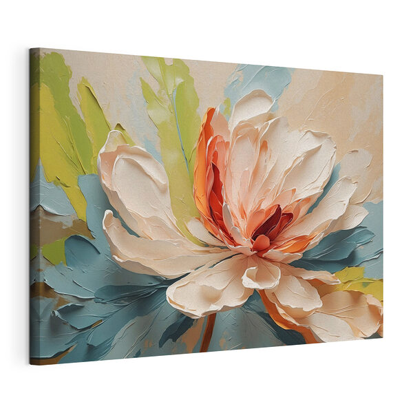 Cuadros Una flor representada con trazos vivos
