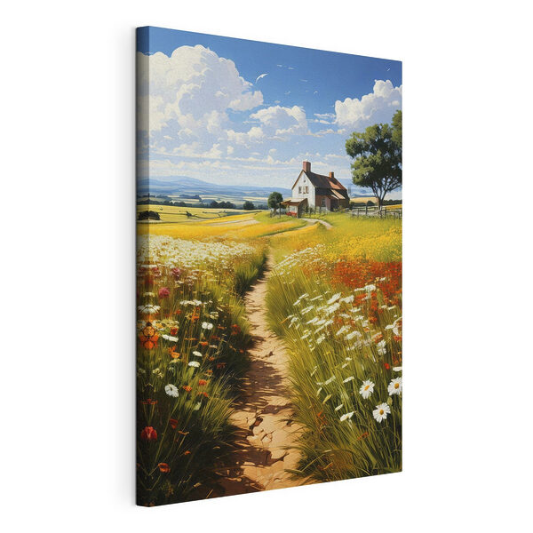 Cuadros Cuadros Sendero a través de un campo de flores (SKU: s41109)