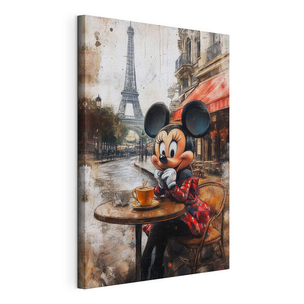 Cuadros Cuadros Personaje de dibujos animados sentado a una mesa con una taza de té (SKU: s40972)