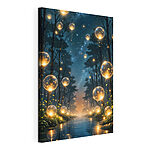 Cuadros Burbujas luminosas en un bosque