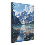 Cuadros Lago rodeado de montañas