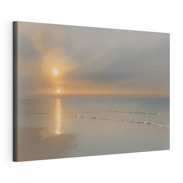 Puesta de sol sobre una playa