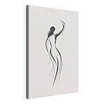 Cuadros Dibujo en blanco y negro de una mujer