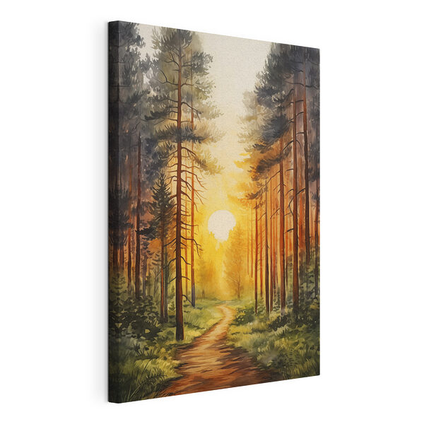 Cuadros Cuadro de un bosque con un sendero y árboles (SKU: s41638) Cuadros Cuadros Cuadro de un bosque con un sendero y árboles (SKU: s41638)