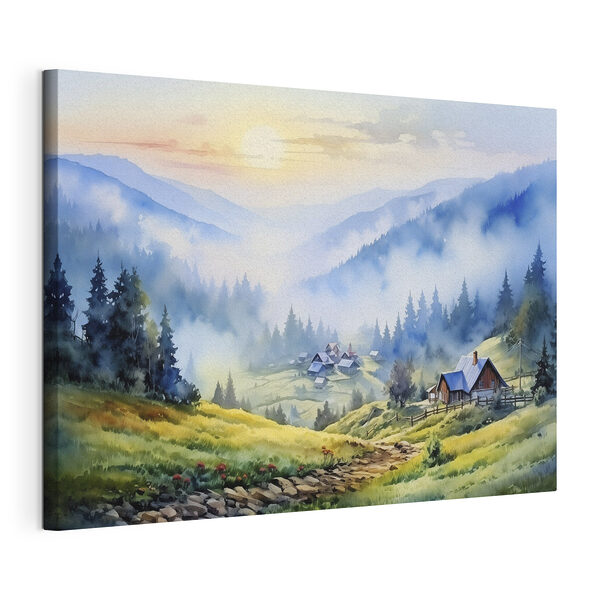 Cuadros Cuadro de un pueblo en las montañas (SKU: s41648) Cuadros Cuadros Cuadro de un pueblo en las montañas (SKU: s41648)