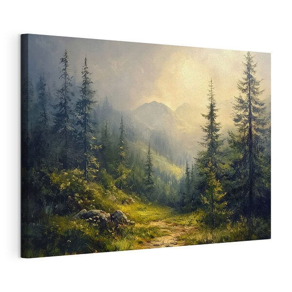 Cuadros Cuadro de un bosque con montañas y árboles (SKU: s42019) Cuadros Cuadros Cuadro de un bosque con montañas y árboles (SKU: s42019)