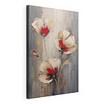 Cuadros Cuadro de flores sobre fondo gris