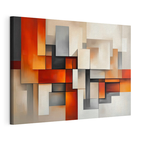 Cuadros Obra de arte colorida compuesta por cuadrados
