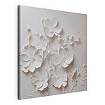 Cuadros Flor blanca sobre una superficie blanca