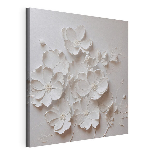 Flor blanca sobre una superficie blanca Cuadros Flor blanca sobre una superficie blanca